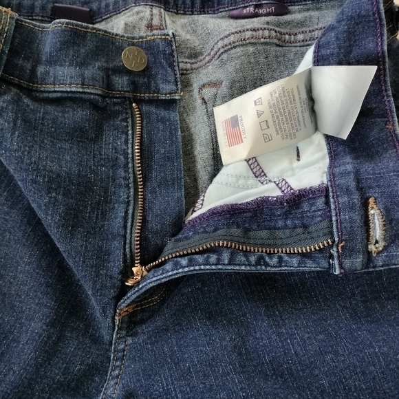 NYDJ Women's Blue dark wash Straight jeans size 10 - Picture 8 of 10